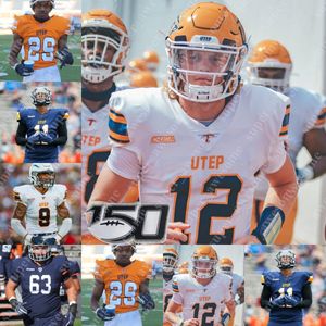 NCAA UTEP Miners Football Jersey Kelton Moss Dennis Barnes TyReke James Tevita Tafuna Michael Ike Tyson Wilson Josh Caldwell Jalen Rudolph Gavin Baechle