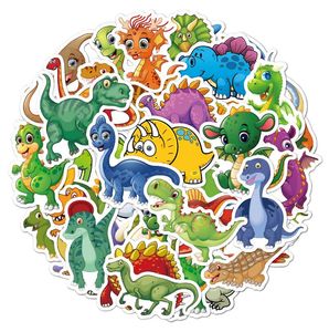 50PCS Pack Mixed Cartoon Stickers tyrannosaurus Dinosaur 3D The Wild Animal Cool Wolf Shark Fairy Tale Animals 5 Group PVC Sticker Kids Decal Toys