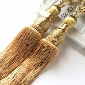 Hoogwaardige polyester zijde Europese stijl gordijn opknoping bal kwast accessoires gespen stropdas touw decoratie single