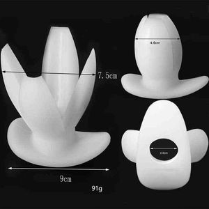 Anal Leksaker Hollow Plug Dildo Big Dilator Anus Speculum Rengöring Toy Sexleksaker för Kvinnor / Män / Par Flower Expander 1125