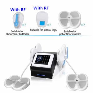 2021 Nyaste Emslim Bantning Neo RF 4 Handtag EMS Muscle Stimulator Byggnad Fettborttagning Hi-EMT-maskin med bärbar bäckenbotten Rehabilitering Sittkudde