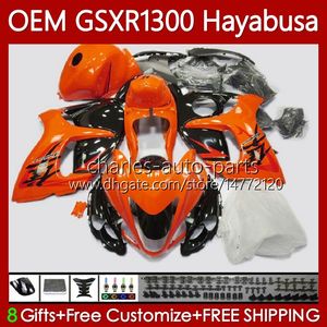 هيكل حقن لسوزوكي Hayabusa GSXR-1300 GSXR 1300 CC 2008 2019 77NO.81 GSX-R1300 GSXR1300 08 09 10 11 12 13 1300CC GSX R1300 14 15 16 17 18 19 OEM Fairing Orange Black