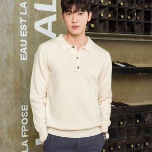 Spring and Autumn Men 's Polo Sweter Men Cashmere Sweter Dzianiny Pulower CashMere Sweter Mężczyźni Jumper Sweter Top 210820
