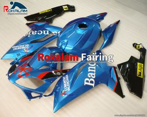 Para Aprilia RS125 2006 2007 2009 2009 2010 2010 Bodywork de Motocicleta Rs 125 06-11 Kit de feiras pretas azuis (moldagem por injeção)