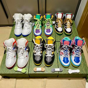 Tasarımcı Ayakkabı Kadın Erkek Sepeti Yüksek Üst Sneakers Kontrast Renk Ayak Bileği Mesh Kalınlaşma Eğitmenler Tasarımcılar Sneaker Lüks Moda Kutusu ile