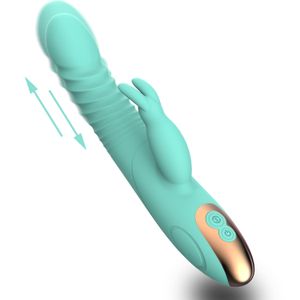 3 in 1 Soft G Spot Anal Rabbit Vibrator Touch Feeling Female Auto Thrusting Machine for Adult Women Pleasure Toys Automatic Massage Swinging Vibration