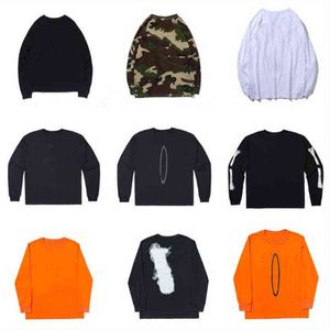 Mäns Hoodies Hip-hop Orange Lila Big V Trycktröja Sweatshirts Pullover Vänner Europeisk storlek S-XL En mängd olika stilar och färger