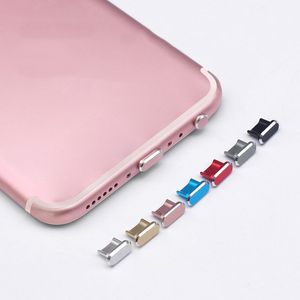 Telefon anti-toz fişleri için Huawei Xiaomi Android Cep Telefonları Renkli Metal Anti Toz Şarj Dock Plug Stoper Cap Kapak