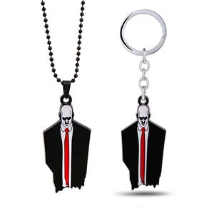 Keychains Game Hitman 2 Metal Keychain Pendant Necklace Chain Choker Halsband Key Chains Keyrings Car Bag Keyring Charm Jewelry Llaveros