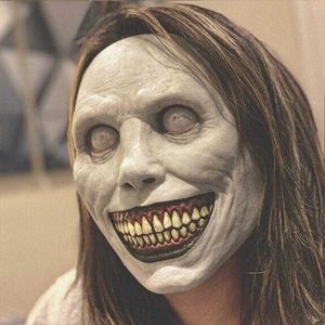 Kostenlose Halloween-dekorationen großhandel-Halloween Horror Maske Exorzist Lächeln Cosplay Dekoration Requisiten freier Größe G0910