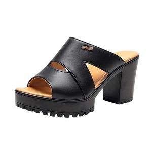 Bloco chinelos de salto alto 8cm sapatos de casamento feminino verão 2021 elegante pequeno tamanho grande 32-43 plataforma grossa slides escritório vermelho 44188