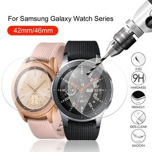 9H Clear Scratch-resistentes anti-riscos de vidro temperado protetor de vidro para Samsung Galaxy Watch 46mm 42mm Watch3 41 45mm engrenagem S3 S2