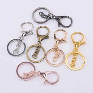 5 sztuk / partia Klucz Ring 30mm Brelok Długie 70mm Wypięcie Lobster Kluczowe Hook Breakreings Do Biżuterii Dokonywanie Znajdowanie DIY Key Łańcuchy Akcesoria G1019