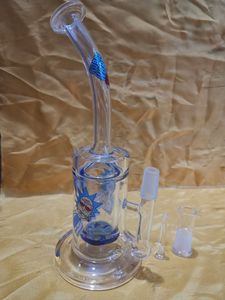 Glass Bong Bending Neck Fountain Perc Bongs Fristted Disc Glass Water Pipe Tobacco Oil Dab Rigs Oil Burner