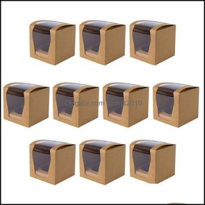 Gift Wrap Event Festive Party Supplies Home & Garden10Pcs Kraft Paper Cake Desserts Pastries Cakes Pies Storage Box Drop Delivery 2021 T1Yja