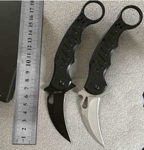 최고의 클로 Karambit 690 포켓 접는 클로 나이프 G10 핸들 훈련 고정 블레이드 나이프 낚시 사냥 생존 도구 나이프 0268