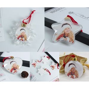 Christmas Decorations Valentine Day Gifts Round Ball DIY Party Xmas Tree Dress up Ornaments Pendant Gift HH9-3399