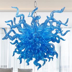 Contemporary Pendant Lamp Nordic LED Chandelier Hand Blown Glass Crystal Chandeliers Home Bedroom Decorative