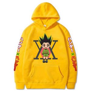 Sıcak Japon Anime Haikyuu Hoodies Erkekler Komik Hunter X Hunter Grafik Streetwear Moda Unisex Tişörtü Erkek H1227