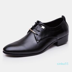 Dedos apontados sapatos formais para homens sapatos de casamento para homens homens de escritório sapatos preto marrom negócios casual tamanho grande