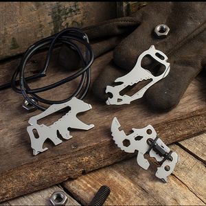 Outdoor Tools Carabiner Clip Bottle Opener Keychain Ring Climbing Accessories Stainless Steel EDC Card Multifunction Tool