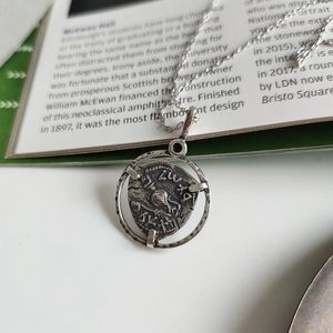 Louleur 925 стерлингового серебра стерлингового серебра нерегулярное ожерелье старинные делают старое креативное ожерелье для женщин модные ювелирные изделия Q0531
