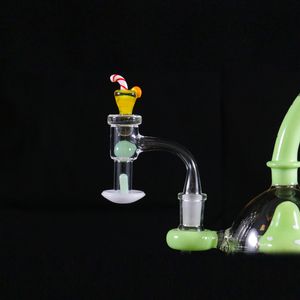DHL or UPS US Style Blender Smoking banger small Fully Weld quartz Bangers 14mm/19mm joint with 25mm banger beads