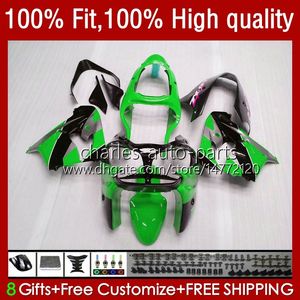 포 바디 KAWASAKI ZX900 ZX9 R ZX 9R 9 R 900 900CC 00 01 56HC.45 ZX900CC ZX9R 02 03 2002 2003 ZX9R 2000 2001 전체 바람막이 녹색 공장 KIT