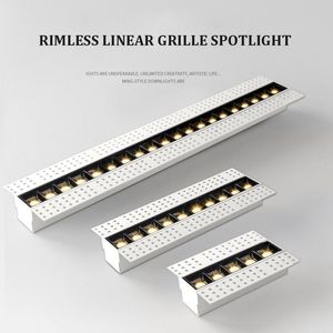 Faretto a griglia lineare senza montatura a LED Nessun design di illuminazione principale Apparecchio per lampada da installazione incorporato magnetico da 5W 10W 20W moderno