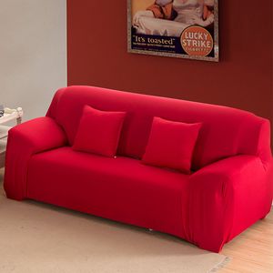 1 2 3 4 Seater Sofa Cover Spandex Modern Elastic Polyester Solid Couch Slipcover Chair Furniture Protector Living Room 6 Colors 629 V2