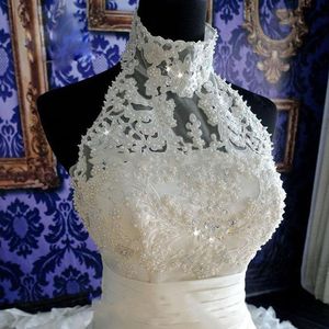Sjöjungfrun Crystal Luxury Wedding Dresses With Overskirts Spets Ruched Sparkle Rhinstone Bridal Glowns Dubai Vestidos de Novia Custom M312Q