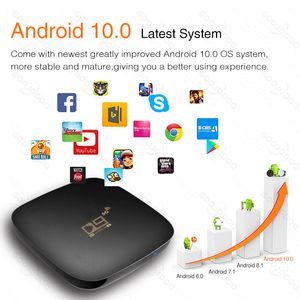 Bluetooth Smart TV Box Imposta Android 10 4K HDR 2.4G5.8G Wifi Ricevitore TV Media Player 16G 64G Youtube IP TV Box Top Box