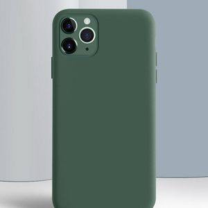 Coque iPhone 12 Pro Max 11 x XS XR 8 plus Telefonväskor Vätska Silikonväska för Samsung S21 S20 Not 20 Kameraskydd