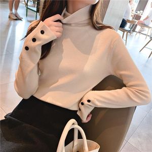 Women's Sweaters Women Spring Summer Style Knitted Sweater Pullovers Lady Casual Striped Printed Turtleneck Long Sleeve Tops