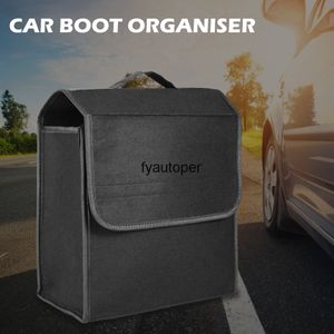 1pc Car Boot Tidy Organiser Bag Foldable Anti Slip Trunk Storage Travel Accessories 30x29x17cm