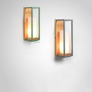 Vägglampa Nordic LED Bedroom Light Bedside Minimalist Living Room Decoration Sconces Fixtures Outdoor Lighting