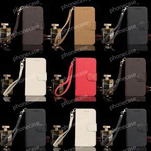 Mode läder plånbok handväska designer telefonfodral för iPhone pro max xr xs xsmax plus pocket card folio flip cover klassisk retro mobiltelefonskal med låda