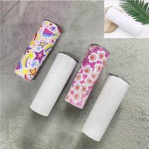 Neue DIY leere 20 Unzen Sublimation dünne Tumbler doppelwandige Edelstahl vakuumisolierte Wasserbecher für Reisen freies DHL-Schiff HH21-41