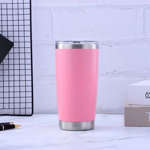 20oz Tumbler med lock Rostfritt stål Vakuumisolerad Kaffe Tumbler Cup Double Wall Powder Coated Travel Mug mma151