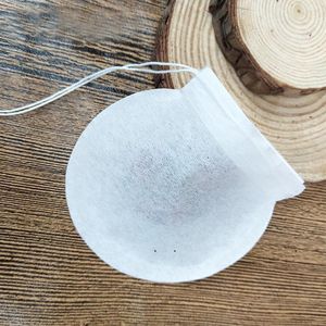 Yeni Yuvarlak Teabags Yemek Bar Araçları 7.5 cm Boş Çay Torbaları 100 Adet / Paketi Ile Dize İle Mühür Filtre Kağıt Için Herb Gevşek EWB5902