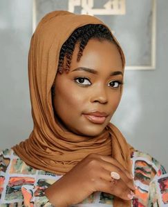 Ethnic Clothing Modal Cotton Jersey Hijab Islamic Africa Headband Scarf Women Muslim Shawl Plain Soft Turban Head Wraps 170x60cm