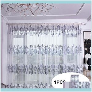 Curtain Deco El Supplies Home Gardentururtain Drapes Drzewa Sheer Tulle Oczyszczalnia Okno Voile Drape Valance Tkaniny Sypialnia W Kitchen Cu