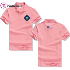 Wholesale team usa shirts resale online - 2021 US States Flag American Vermont Polo T Shirts Men Short Sleeve Printed Country Cotton Nation Team Flag USA T shirts H0913