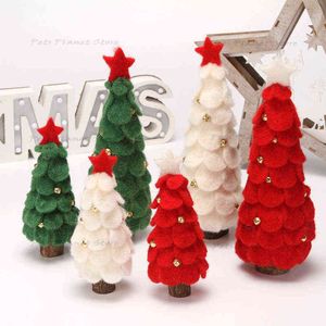 New Creative Christmas Felt Bells Tree Ornaments Home Window Desktop Decoration