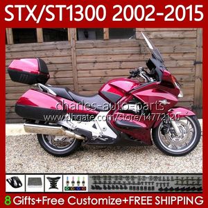 Fairings For HONDA ST1300 STX1300 Pan European 2002-2015 Body 93No.80 STX ST Metallic Red 1300 ST-1300 02 03 04 05 06 07 08 09 10 11 12 13 14 15 STX-1300 2002 2015 Bodywork