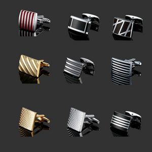 Metal Brass Enamel Cufflinks French Men's Shirt Casual Business Suit Shirt Gold Plating Cuff Links Sleeve Button for Man Fashion Jewelry Will and Sandy