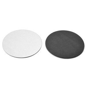 Mats & Pads 100pcs Stainless Steel Round Coffee Cup Coasters Metal Insulated Heat Mat With EVA Backing Table Decoration