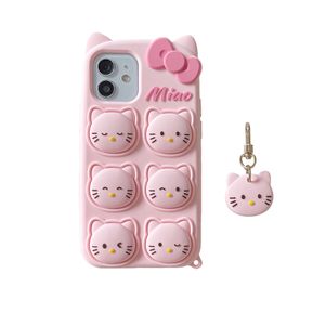 Étui De Téléphone Simple En Fossette achat en gros de IPhone Pro Max Téléphone Cas de téléphone Pink Cat Push Bubble Bubble pour iPhone Plus XR XS Simple Dimple Fidget Toy Fast Ship Fast Ship