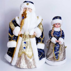 50 cm Natale Santa Claus Dolls Candy Secchio Benna Casella Decorazione Giocattolo Snow Girl Girl Doll Regalo di compleanno Bambini Casa Navidad Decor Ornamenti 211019