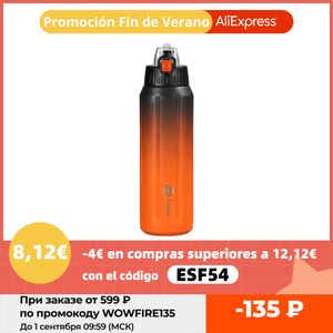 Thermos à double paroi, bouteille de sport 600 ml, acier inoxydable 18/10, flacon à vide, gobelet isolé, anti-fuite, personnalisé